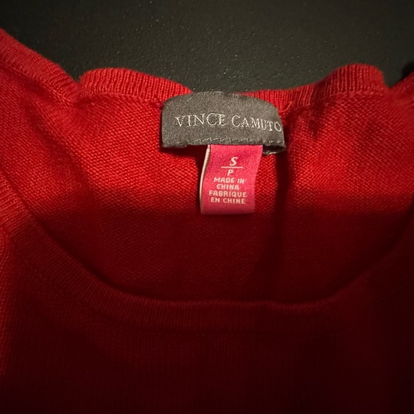 Vince Camuto Red Long Sleeve Top - Picture 3 of 4